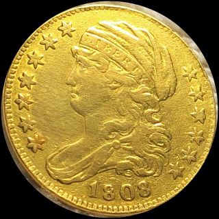1808 Capped Bust Gold Half Eagle NICELY CIRCULATED bold XF $5 Collectible NR 3