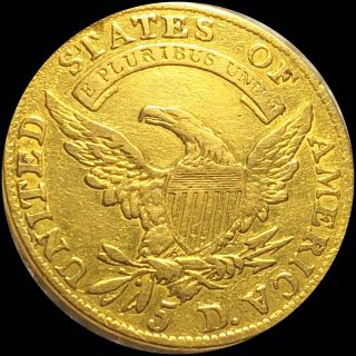 1808 Capped Bust Gold Half Eagle NICELY CIRCULATED bold XF $5 Collectible NR 5