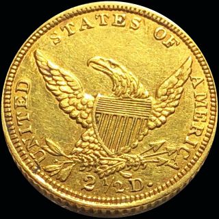 1838 - C Classic Head Quarter Eagle NEARLY UNCIRCULATED Charlotte $2.  50 Gold NR 3