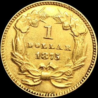 1875 Gold Dollar $1 Liberty Nearly UNC Lustery ms bu Pretty Scarce Series Date 5