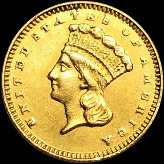 1875 Gold Dollar $1 Liberty Nearly UNC Lustery ms bu Pretty Scarce Series Date 6