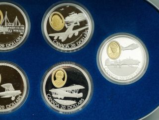 Pioneers of Powered Flight The First 50 Years – Royal Canadian 10 Silver Coins 6