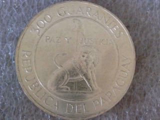300 Guaranies Silver Republic Of Paraguay Crown