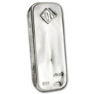 100 Oz Silver Bar - Johnson Matthey - Sku 87716