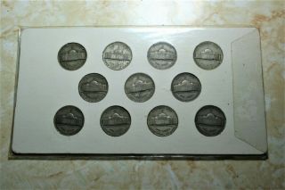 1942 - 1945 Silver Wartime Jefferson Nickel Complete 11 Coin Set PS PDS PDS PDS 2