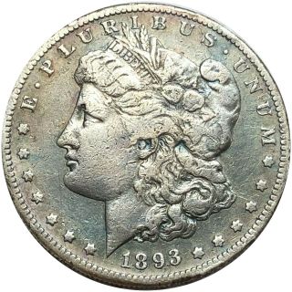 1893 - S Morgan Silver Dollar Xtra Fine Xf? Authentic Stunner Series Key Date