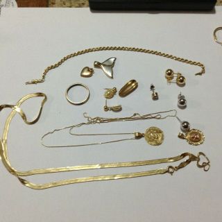 25.  0 GRAMS 14KT.  & 10KT GOLD ESTATE JEWELRY SCRAP/WEAR STAMPED&TESTED 1 DAY NR 3