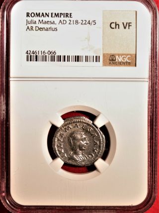 E - Coins Australia Julia Maesa Ar Denarius Ngc Xf Roman Imperial Coin Pietas