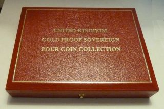 1994 ENGLISH SOVEREIGN Proof Set 4 Coin GOLD w.  Orig.  Box & Papers 7