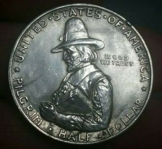 1920 D Pilgrim Tercentenary Commemorate Half 1620 - 1920 ☆ 90 Silver Half Dollar