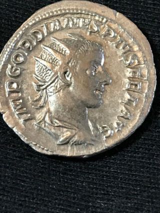 Gordian III Silver Antoninianus - - Roman Coin 238AD Apollo 3