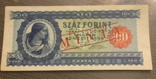 Hungary 100 Szaz Forint Banknote 1946 Specimen Vf