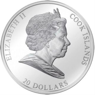 Cook 2013 20$ Virgin of Vladimir Masterpieces of Art 3 Oz Silver & Gold Coin 2