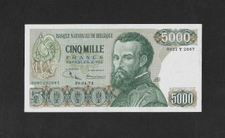 Ef,  5000 Francs 1971 Belgium