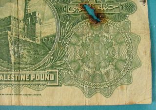 Palestine Currency Board 1 Pound Paper Currency Banknote April 1939 Jerusalem 10