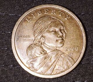 Gold Sacagawea Dollar 2000 P Double Die.  Collectible Coins