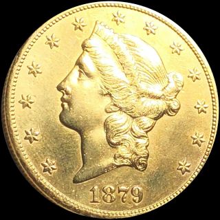 1879 - CC Liberty $20 Double Eagle Gold Nearly UNC Lustery ms bu Pretty CARSON CI 4