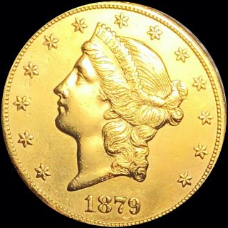 1879 - CC Liberty $20 Double Eagle Gold Nearly UNC Lustery ms bu Pretty CARSON CI 6