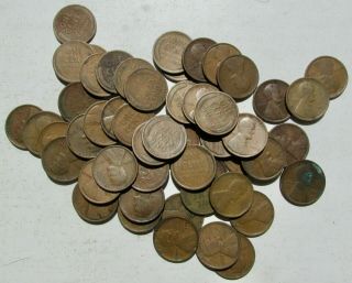 Roll Of 50 Circulated 1909 - P Lincoln Cents