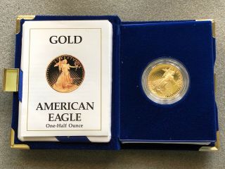 1990p American Eagle $25 One - Half Ounce Proof Gold Bullion Coin