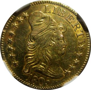 1805 $5 CAPPED BUST GOLD,  CERTIFIED NGC - AU,  DETAIL 3