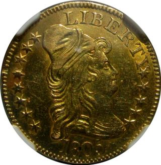 1805 $5 CAPPED BUST GOLD,  CERTIFIED NGC - AU,  DETAIL 5