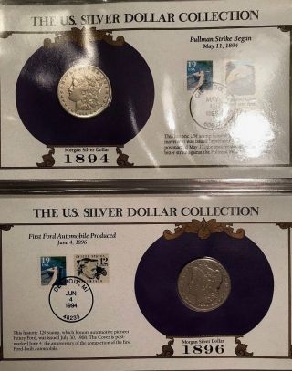 35 Morgan,  Peace Silver Dollar & Stamp Collector Set US Postal Society 6