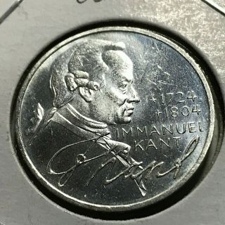 1974 Germany Silver 5 Mark Brilliant Uncirculated Coin