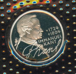 1974 West Germany Birth Of Immanuel Kant Silver Proof 5 Mark