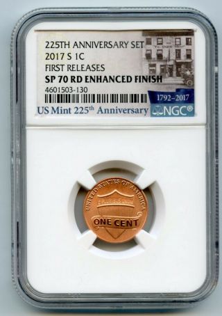 2017 S Lincoln Penny 1c 225th Anniversary Ngc Sp 70 Rd First Releases 4601503130