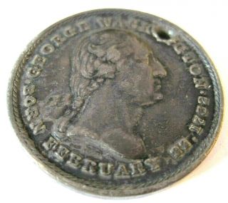 George Washington Born February 22,  1732 WAR OF 1861 Medal Token Coin 5