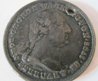 George Washington Born February 22,  1732 WAR OF 1861 Medal Token Coin 6
