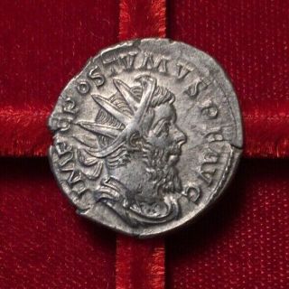 ROMAN EMPIRE POSTUMUS USURPER SILVER ANTONINIANUS 259 - 268 AD HERCULES COIN 2