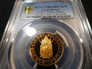 R189 Great Britain 1989 GOLD Sovereign S - SC3 PCGS PROOF - 69 DEEP CAMEO 2