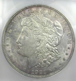 1921 - D Morgan Silver Dollar Icg Ms63 Toning