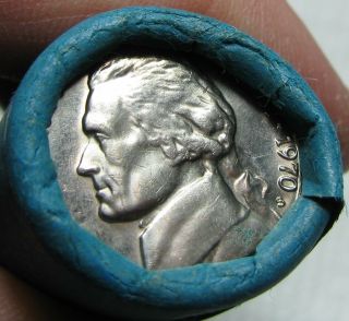 1970 S Obw Bank Wrapped Roll Bu Uncirculated Jefferson Nickels