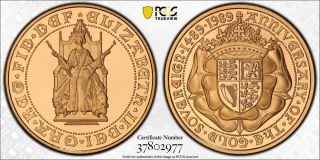 R185 Great Britain 1989 Gold £2 Double Sovereign S - Sd3 Pcgs Proof - 69 Deep Cameo