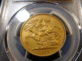 R184 Great Britain 1902 GOLD £2 DOUBLE SOVEREIGN S - 3968 Matte PCGS PROOF - 63 3