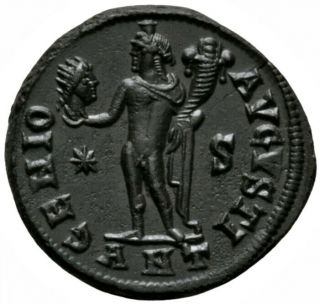 Carpediem Maximinus Ii Ae Follis Antioch Sol 