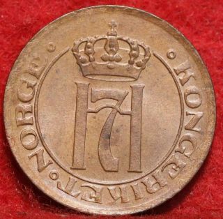 1913 Norway 1 Ore Foreign Coin