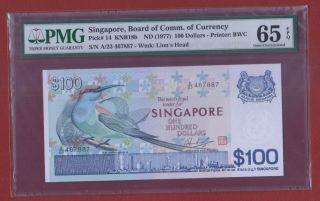 Singapore: Nd (1977) $100 Pmg Gem Unc