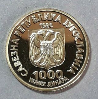1000 Novih Dinara 1996,  Sr Yugoslavia,  Nikola Tesla,