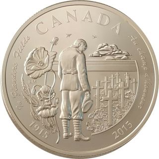 2015 CANADA 20 Dollars 100th Ann.  of In Flanders Fields Proof Fine Silver Coin 2