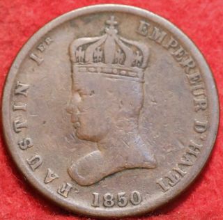 1850 Haiti 6 1/4 Centimes Foreign Coin