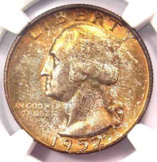 1952 - D Washington Quarter 25c - Ngc Ms67,  Cac Plus Grade - $4,  200 Value