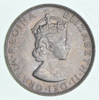 Silver - World Coin - 1964 Bermuda 1 Crown - 22.  6g - World Silver Coin 619