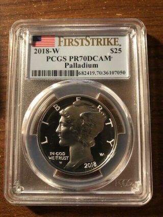 American Eagle 2018 One Ounce Palladium Proof Coin Pcgs Pr 70