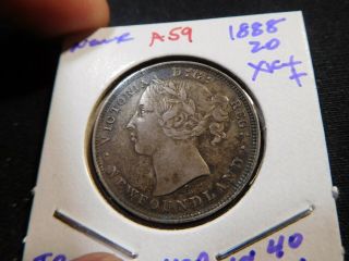 A59 Canada Newfoundland 1888 20 Cents Xf,  Trends 400 Cad In 40 1100 Cad In 50