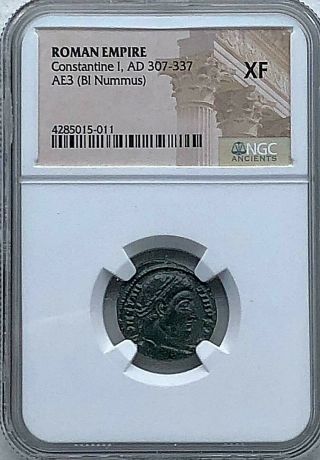 Roman Empire - Constantine I Ad 307 - 337 Ae3 Bi Nummus - Ngc Xf -