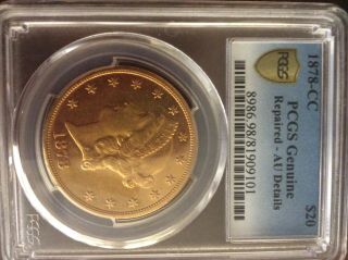 1878 - Cc Double $20 Eagle Gold Liberty Carson City Only 13,  000 Mintage Pcgs